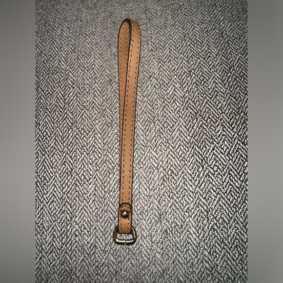 Michael Kors replacement leather strap wristlet coin Wallet Tan/Brown And Gold - Picture 2 of 10